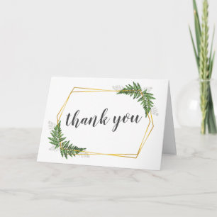 Tarjeta Lush Fern Boda Botánico Tropical Gracias