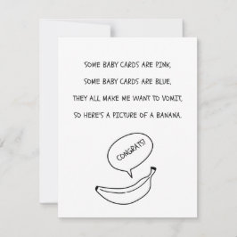 Tarjeta Lustige Baby Glückwunsch Karte mit Banane
