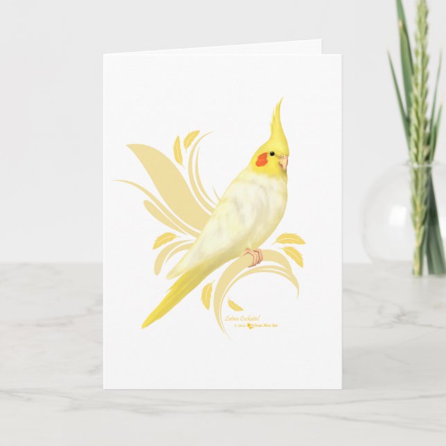 Tarjeta Lutino Cockatiel (Anverso)