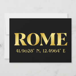 Tarjeta Lux Gold Roma Latitud y Saludo de Longitud