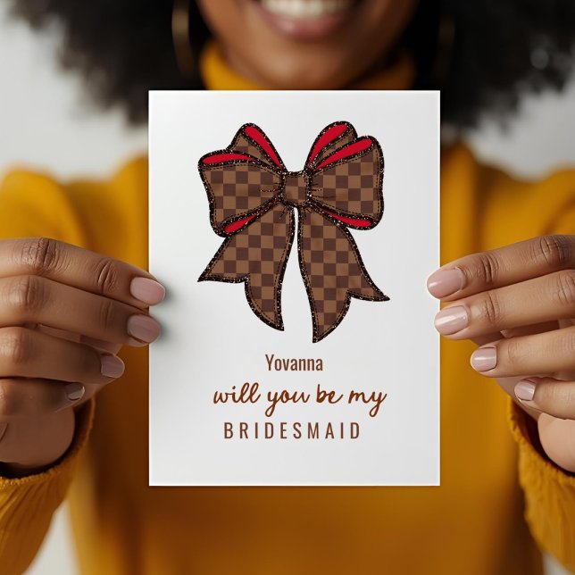 Tarjeta Luxury Bow Bridesmaid Proposal  (Subido por el creador)