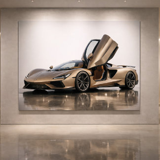 Tarjeta Luxury Supercar  – Champagne Gold Hypercar 