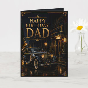 Tarjeta Luxury Vintage Classic Car Birthday Card for Dad