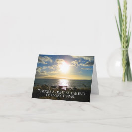 Tarjeta Luz de cita inspiradora al final del túnel