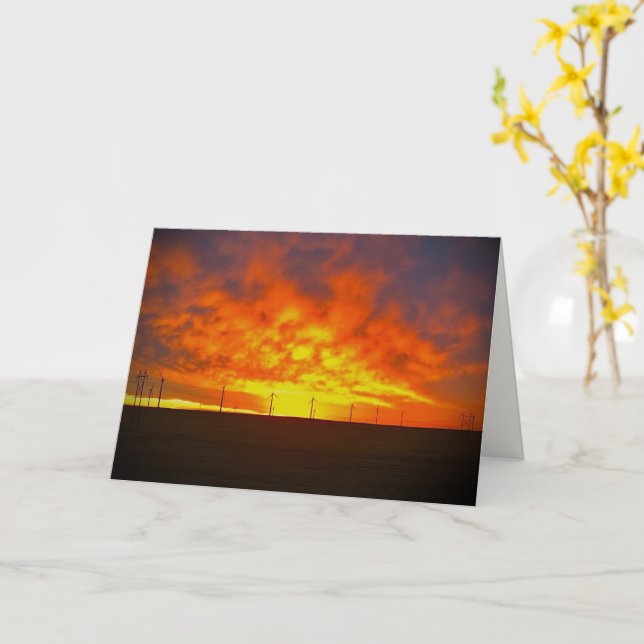 Tarjeta Luz de la Mañana (flor amarilla)