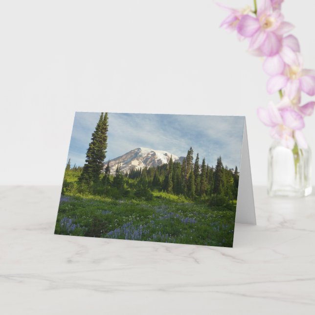 Tarjeta Luz de la Mañana en el Monte Rainier (Orquídea)