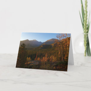 Tarjeta Luz de la mañana en las Montañas Rocosas en otoño