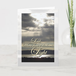 Tarjeta Luz de la oración de San Francisco