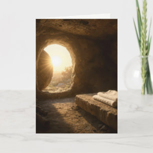 Tarjeta Luz de Pascua en un Sepulcro Vacío