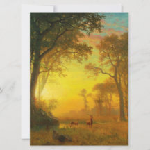 Luz en el bosque (por Albert Bierstadt)