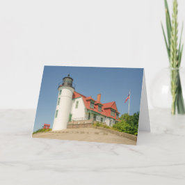 Tarjeta Luz solar en el faro Point Betsie