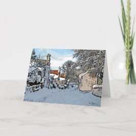 Tarjeta 'Luz solar en los Paddocks', Harthill con Woodall.