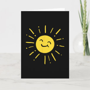 Tarjeta Luz solar Sol Sonriendo Bonito Encantador Verano A