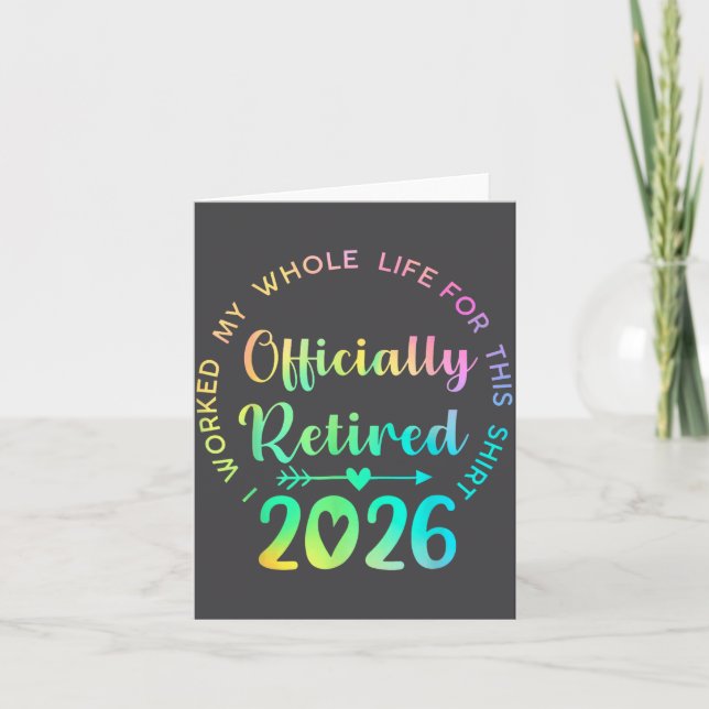 Tarjeta Ly Retired 2026 Funny Retirement For Women  (Anverso)