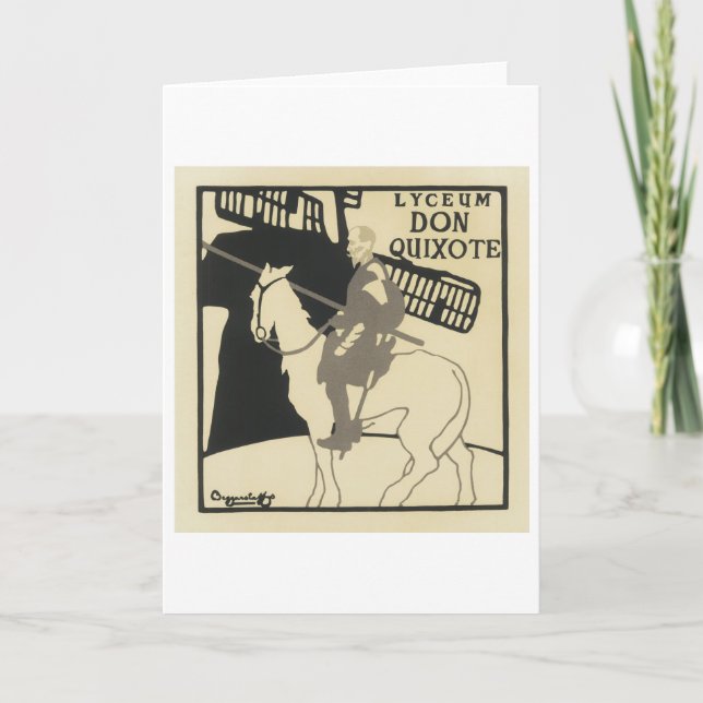 Tarjeta Lyceum Don Quijote, Los Beggarstaffs (Anverso)