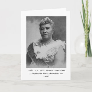 Tarjeta Lydia Lili‘u Loloku Walania Kamaka‘eha, c1898