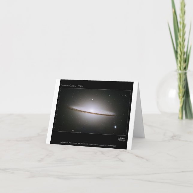 Tarjeta M104, la galaxia del sombrero (NGC 4594) (Anverso)