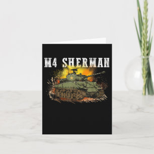 Tarjeta M4 Sherman El Banco Ww2 Un Tanque Del Ejército Wwi