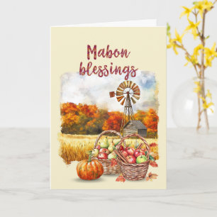 Tarjeta Mabon Blessings Wiccan Pagan Greeting Card