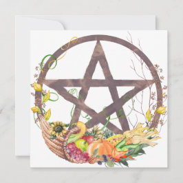 Tarjeta Mabon Harvest Pentacle Otumn Equinox