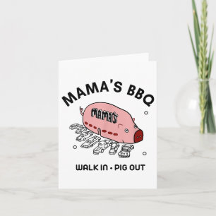 Tarjeta Mac Mamas Bbq Walk In Pig Out Sunny Summer Gift _1