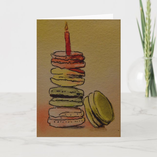 Tarjeta Macaron Birthday Blank Card (Anverso)