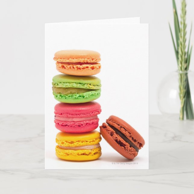 Tarjeta Macarons de Francia (Anverso)