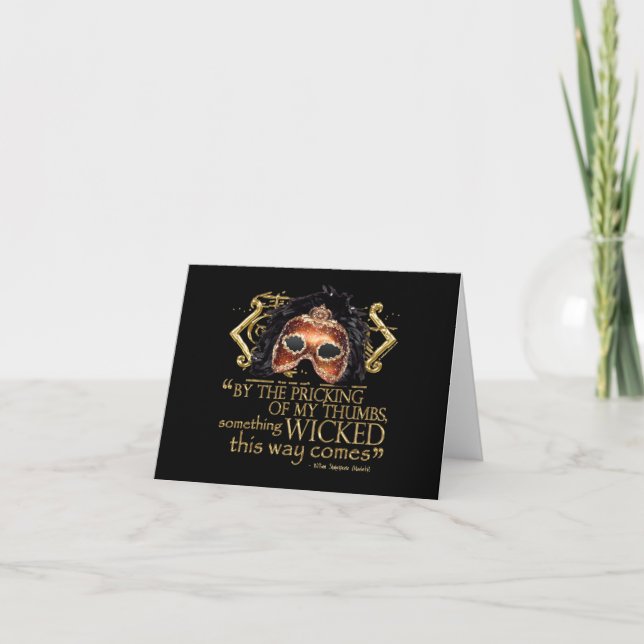 Tarjeta Macbeth "algo" cita traviesa (versión del oro) (Anverso)