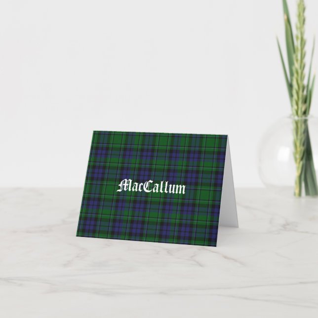 Tarjeta MacCallum Tartan Plaid Personalizado Note Card (Anverso)