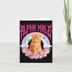 Tarjeta Macho Alfa Divertido Gato Gatito Meme Mujeres