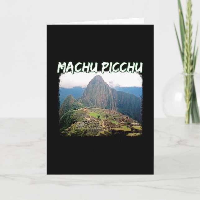 Tarjeta Machu Picchu Perú - Montaña Huayna Picchu (Anverso)