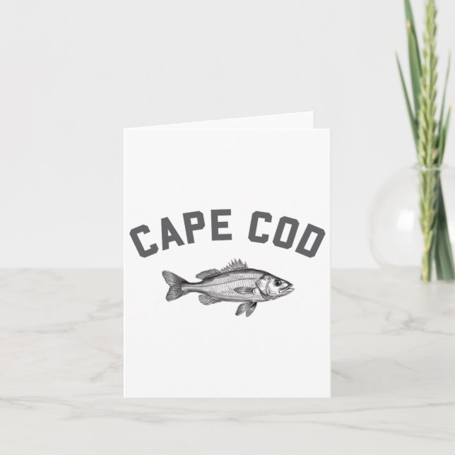Tarjeta Machusetts de pesca de Cape Cod (Anverso)