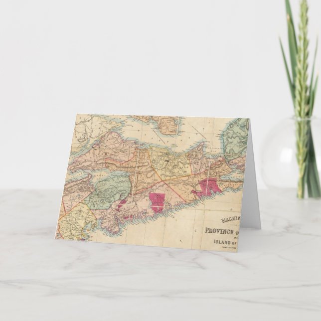 Tarjeta Mackinlay mapa de la provincia de Nueva Escocia 3 (Anverso)