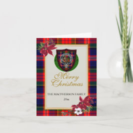 Tarjeta MacPherson Scottish Clan Tartan & Crest