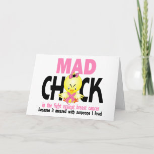 Tarjeta Mad Chick En La Lucha Contra El Cáncer De Mama