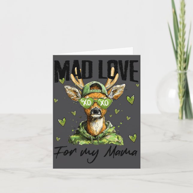 Tarjeta Mad Retro Love For My Mama Deer Hunting Happy Vale (Anverso)