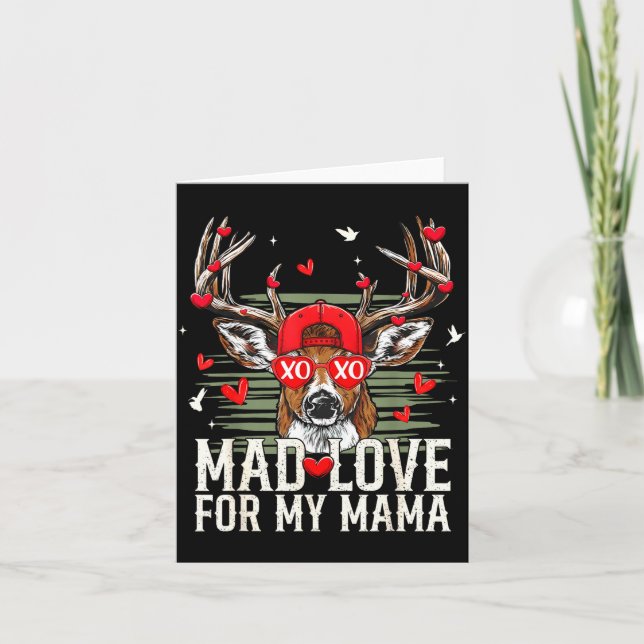 Tarjeta Mad Retro Love For My Mama Deer Hunting Happy Vale (Anverso)