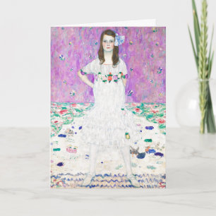 Tarjeta Mada Primavesi por Gustav Klimt pintando obras