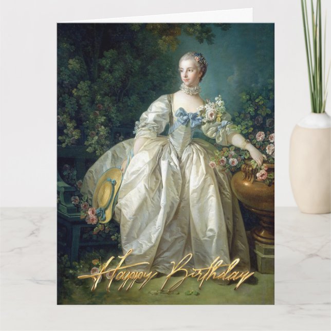 Tarjeta Madame Bergeret 1766 Feliz cumpleaños (Anverso)