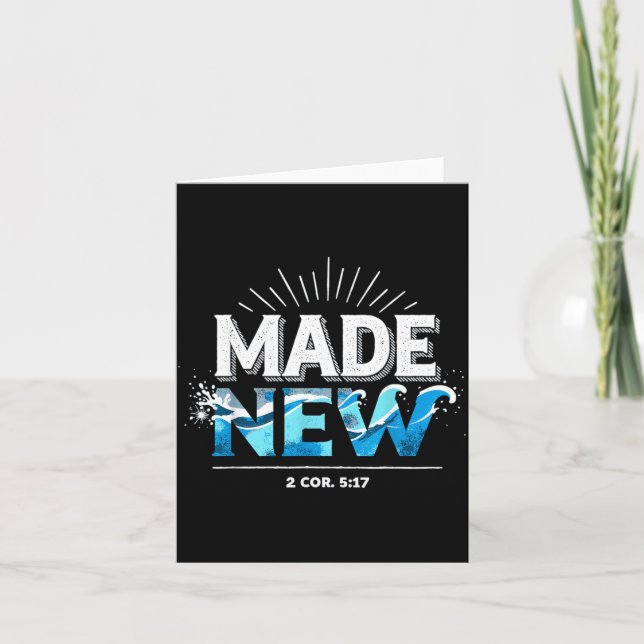 Tarjeta Made New Baptized Baptism  (Anverso)