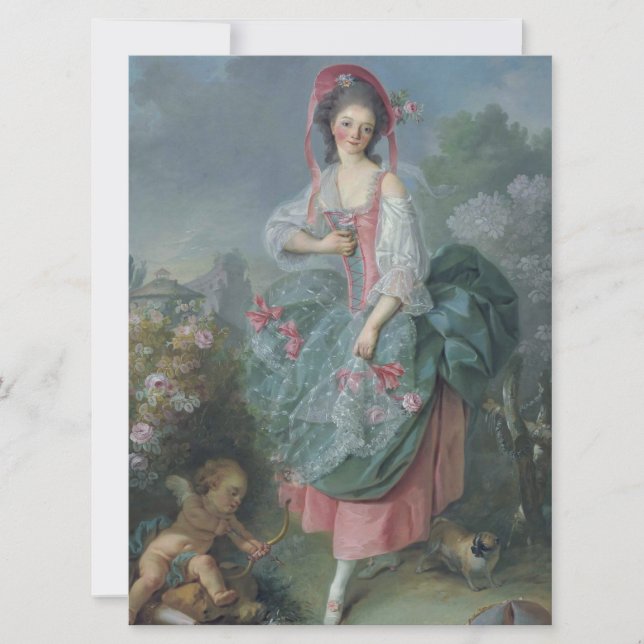 Tarjeta Mademoiselle Guimard (por Jacques-Louis David) (Anverso)