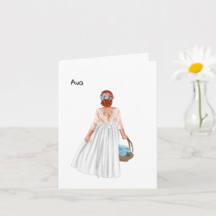 Tarjeta Madera al día de la boda de hijastra (Redhaido)
