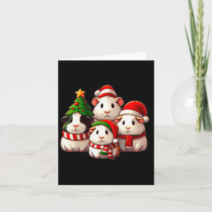 Tarjeta Madera Navidades de Pigmas Guinea Granja de Cerdo