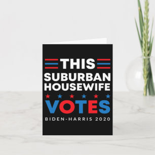 Tarjeta Madera suburbana vota a Biden Harris 2020 Feminis