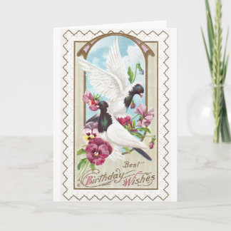 Tarjeta Maderas y panecillos Vintage Cumpleaños