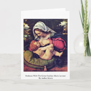 Tarjeta Madonna con el amortiguador verde