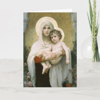 Tarjeta Madonna de los rosas por Bouguereau
