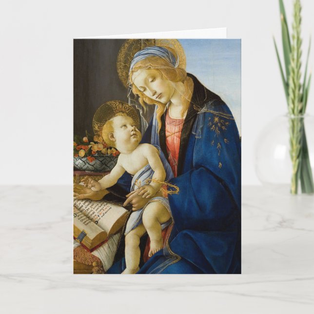 Tarjeta Madonna del libro de Botticelli Religious (Anverso)