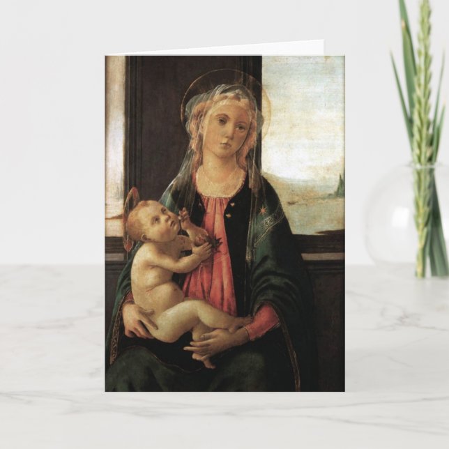 Tarjeta Madonna del mar - Sandro Botticelli - c1477 (Anverso)