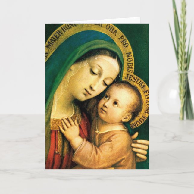 TARJETA MADONNA E HIJO (Anverso)
